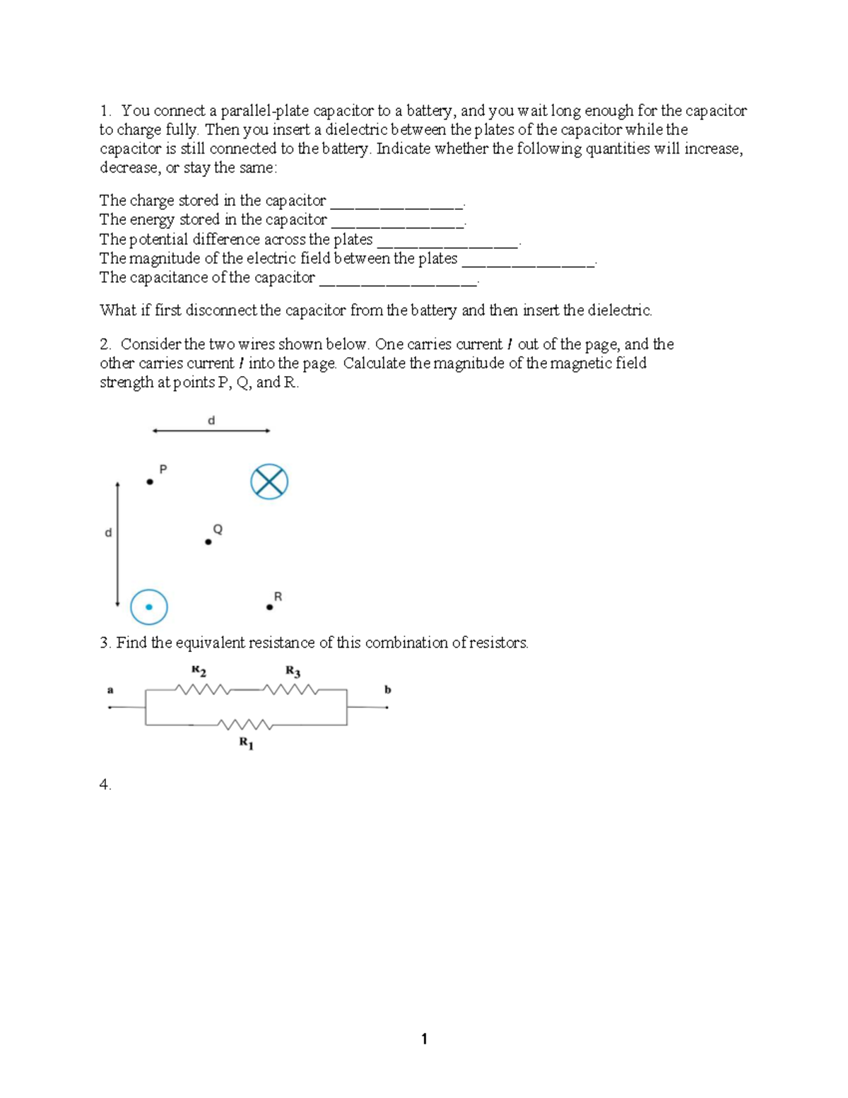 Electromagnetic Concepts Exam 2 Review: Capacitors & Circuits - Studocu
