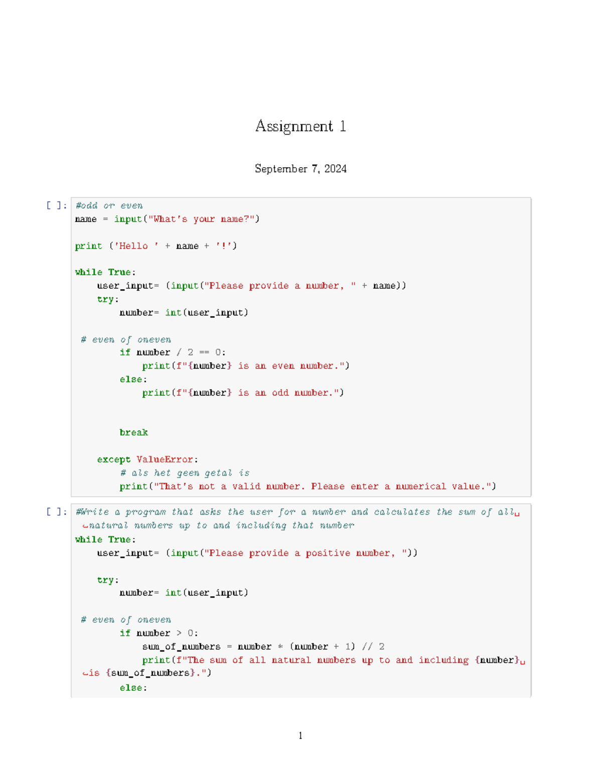 CS101: Assignment 1 - Python Basics and Program Development - Studeersnel