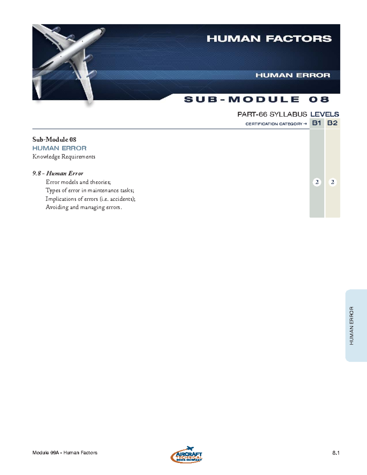 Module 09A Human Factors: Understanding and Managing Human Error in ...