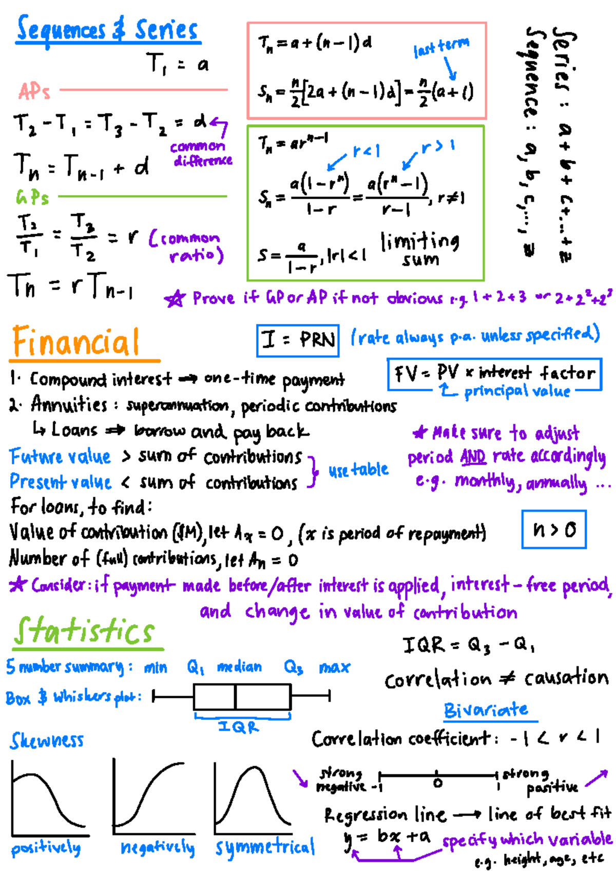 Advanced Notes on Sequences, Series, and Financial Concepts (MATH 101 ...