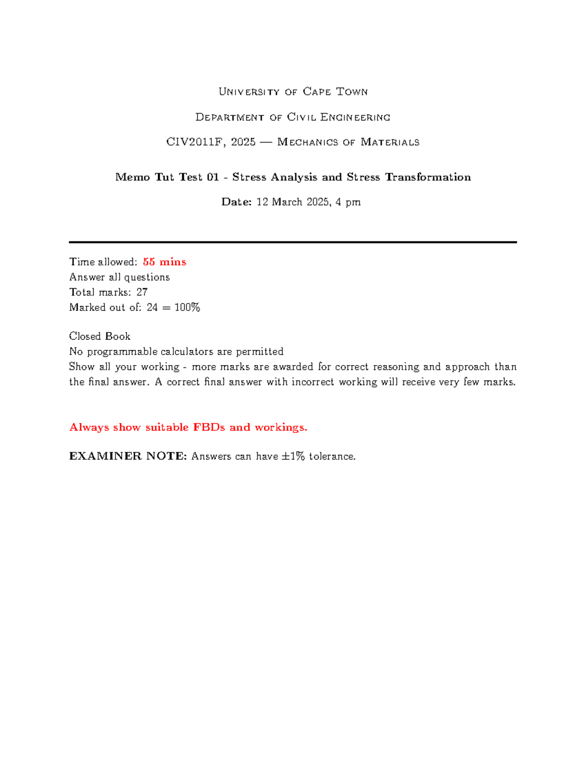 [Memo]CIV 2011 F-2025 Tut Test 01 - University of Cape Town Department ...