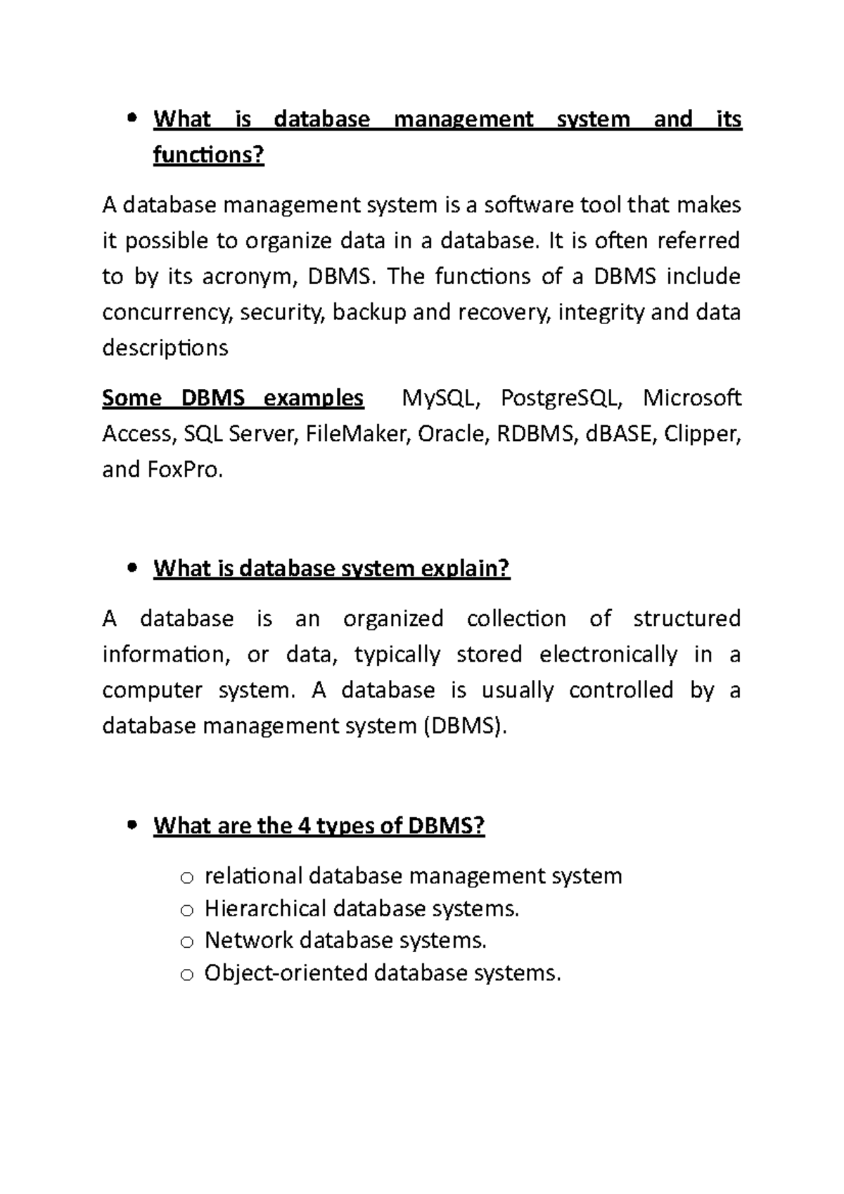 DBMS - Database management systems theory - What is database management ...