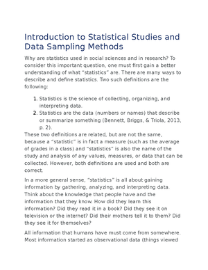 Foundations in Statistics - Intro to Stats: Populations and Samples ...