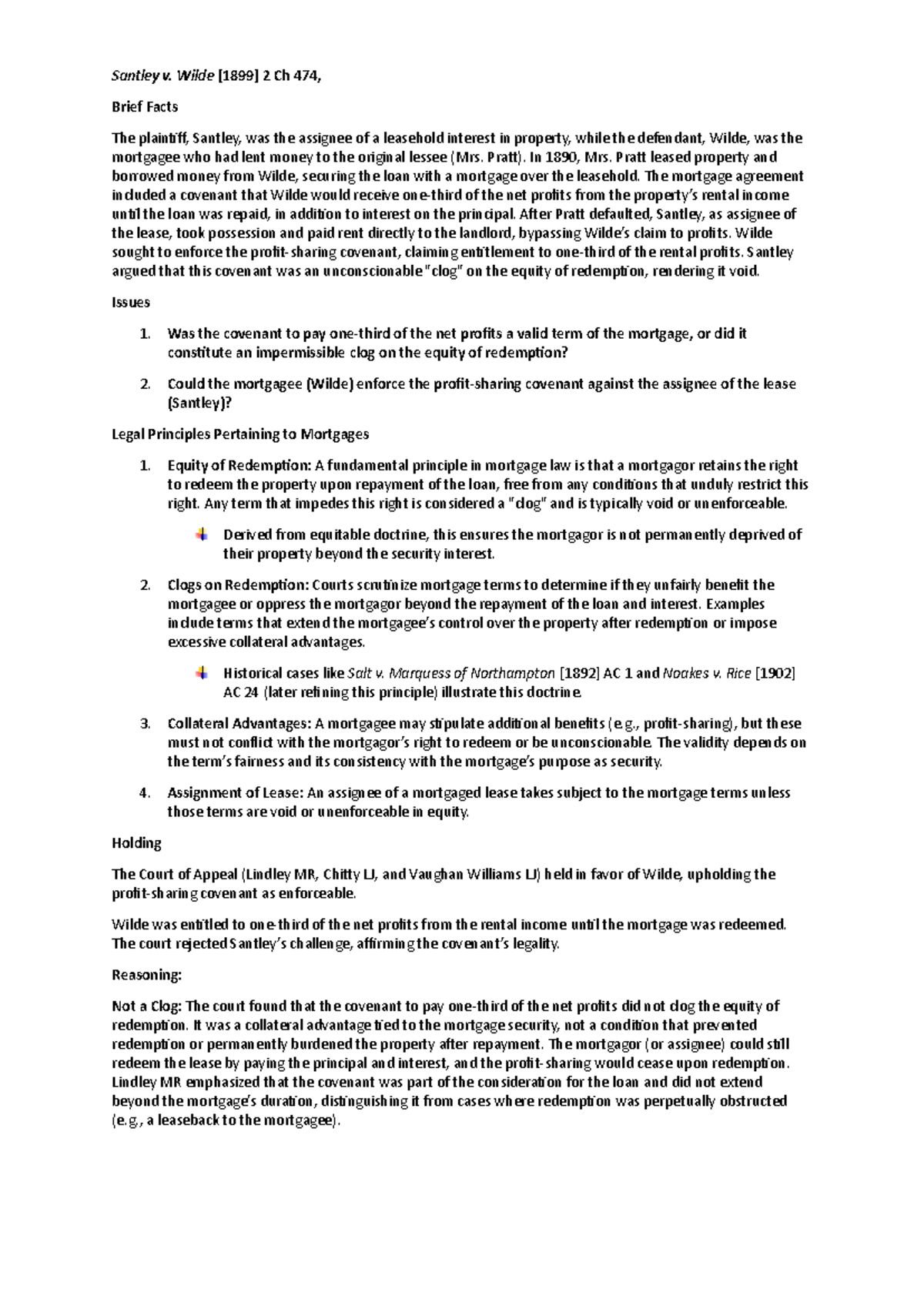 LAND TRANSACTIONS: Key Legal Principles and Case Summaries (LAW 101 ...