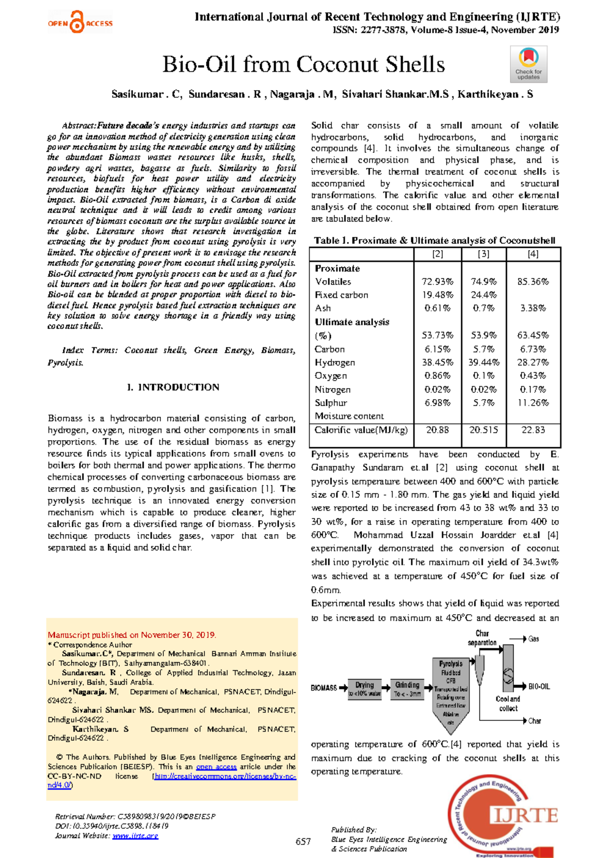 Bio-Oil Production from Coconut Shells via Pyrolysis: A Sustainable ...