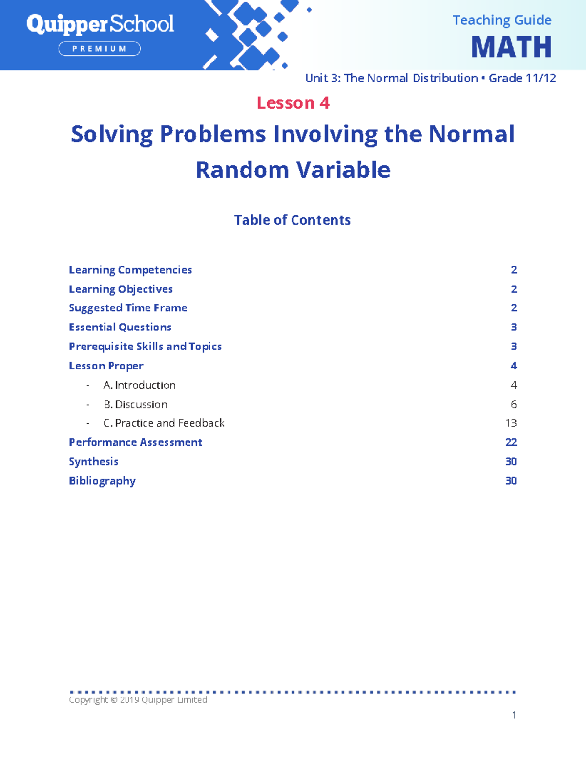 SPTC 0304 Q3 FD - Normal Distribution Lesson 4: Problem Solving - Studocu