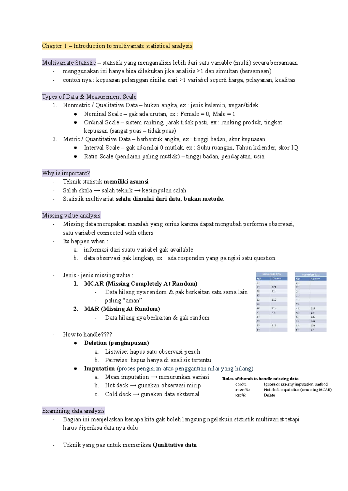 Chapter 1: Introduction to Multivariate Statistical Analysis ...