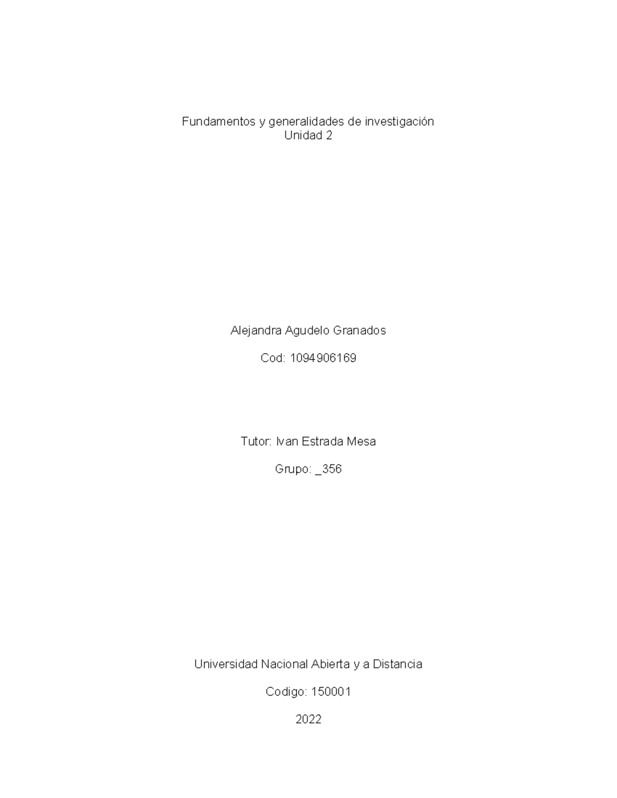 Fundamentos Y Generalidades DE Investigación Alejandra - Fundamentos y ...