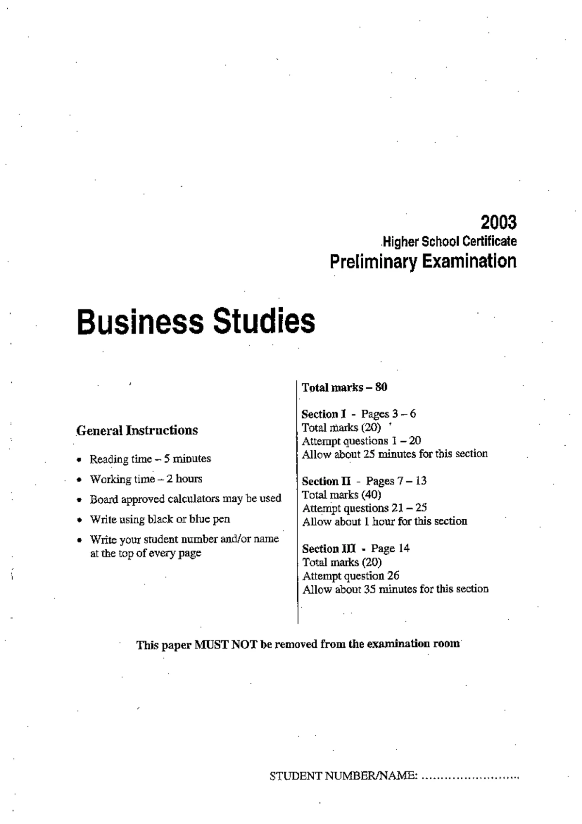 Business Studies Syllabus - Preliminary Course Overview - Studocu