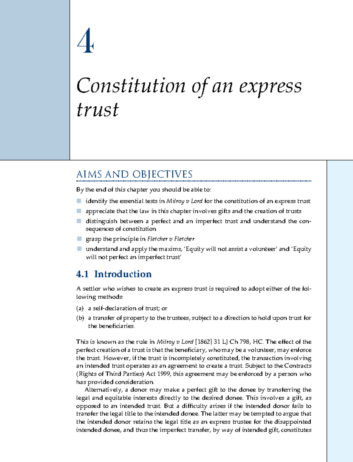 Constitution of an Express Trust: Key Principles and Case Law (LAW 114 ...