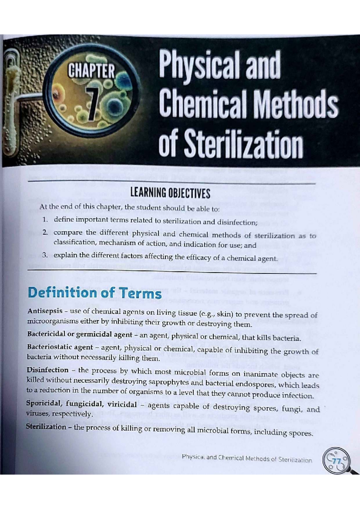CHAPTER 7: Physical and Chemical Methods of Sterilization Overview ...