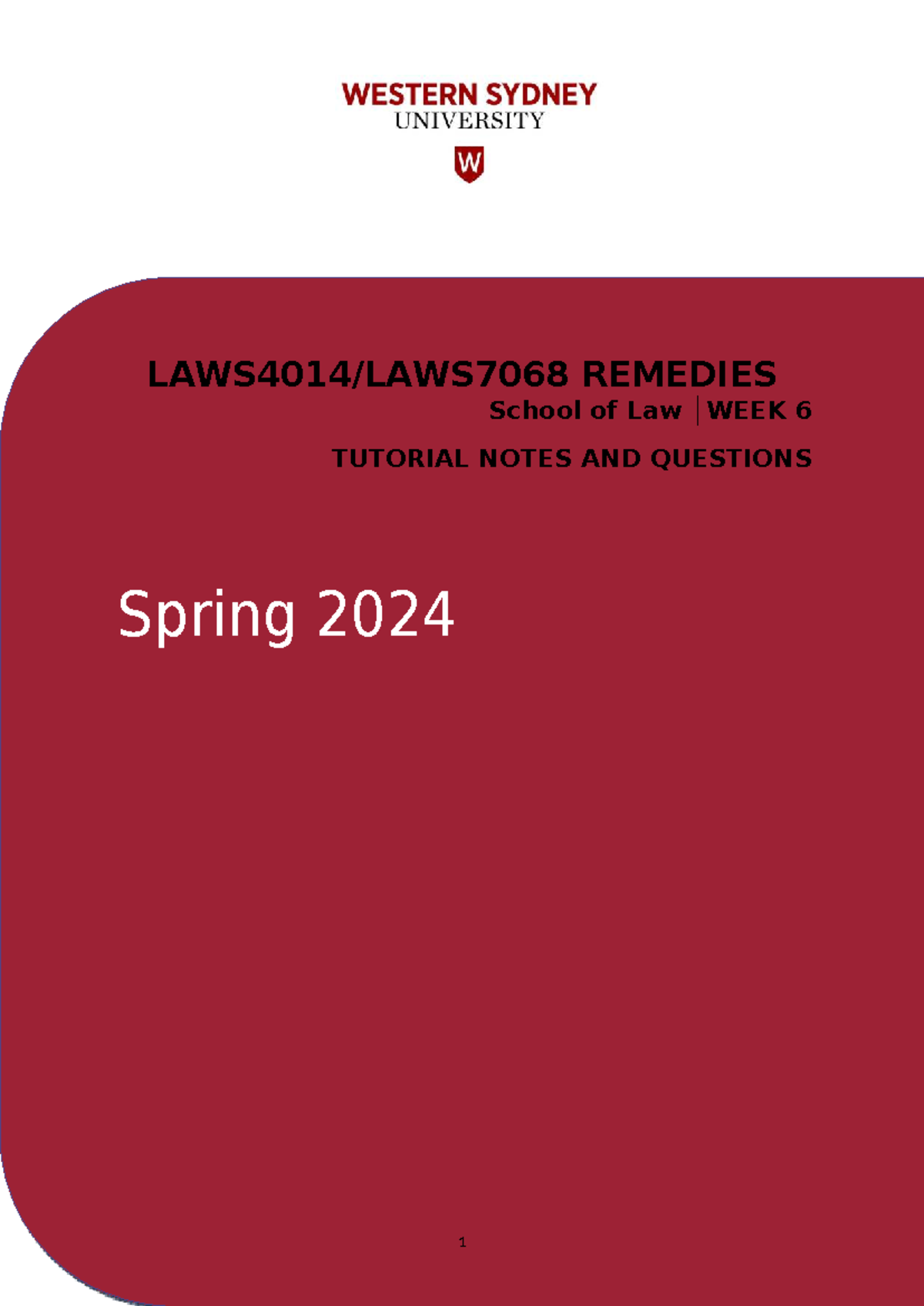 Remedies School of Law 6: Weekly Notes on Account of Profits - Studocu