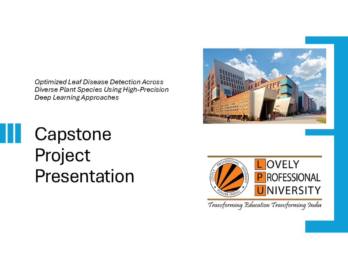 Capstone Project Presentation: Deep Learning for Leaf Disease Detection ...