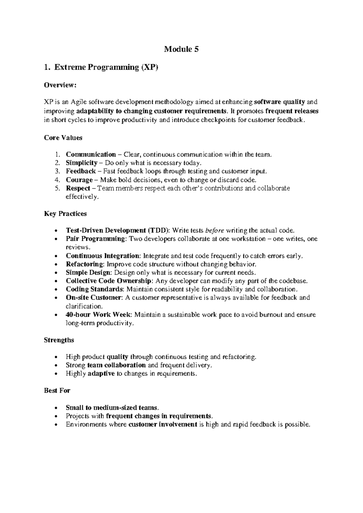 Module 5 - CBT 402: Agile Software Development Methodologies Overview ...