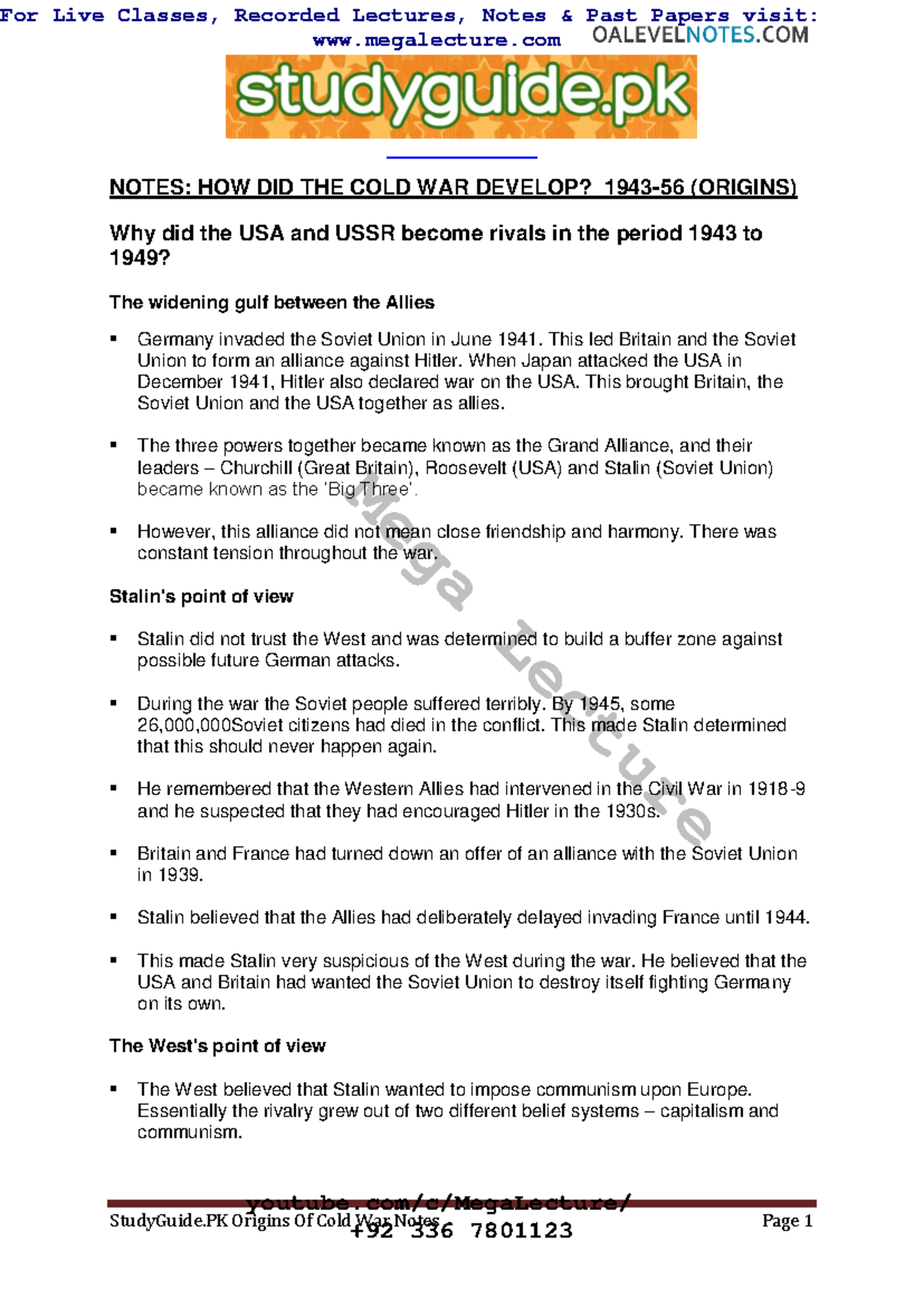 Cold War Origins: Key Notes & Analysis (Research Methods in Legal Sci ...