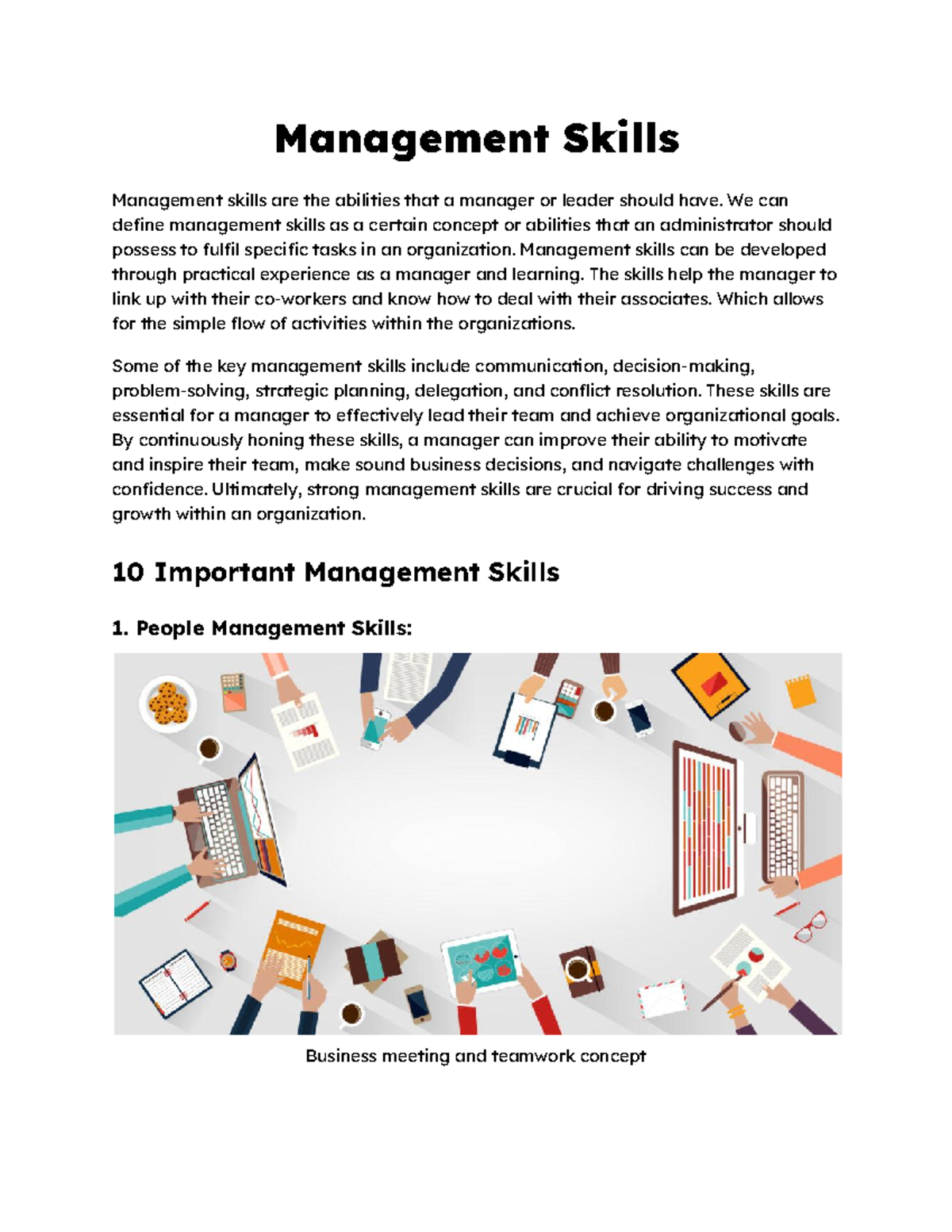 10 Important Management Skills for a Manager - Management Skills ...