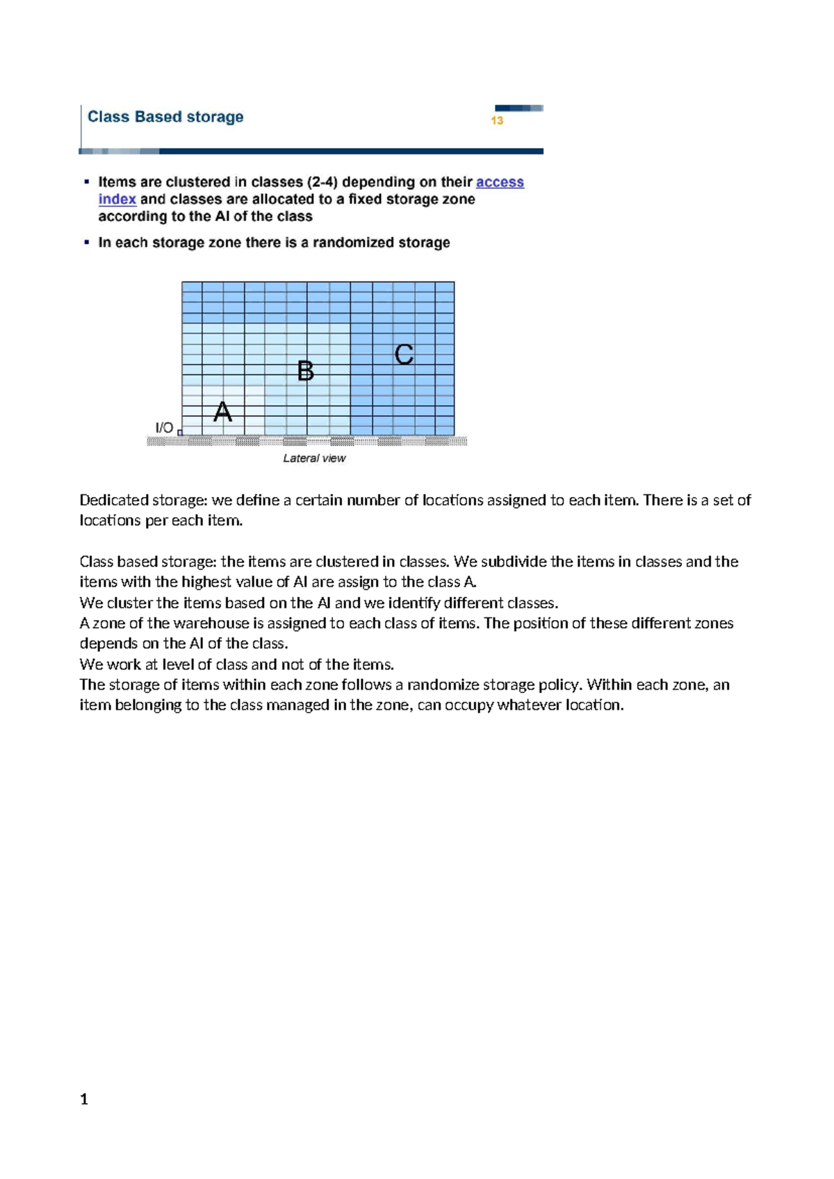 Storage Classifications and AI-Based Item Management (29 09 - slides ...