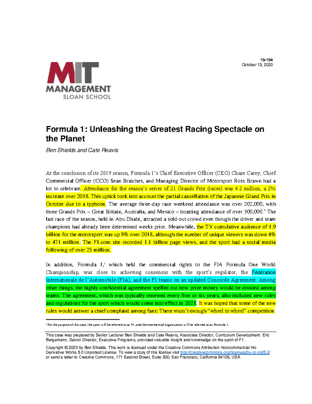 F1 Case Study: Strategies for Engaging Fans in Modern Racing - Studocu