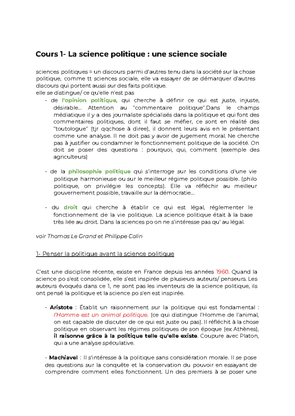 CM Sciences Politiques - Cours Introduction à la Science Politique ...