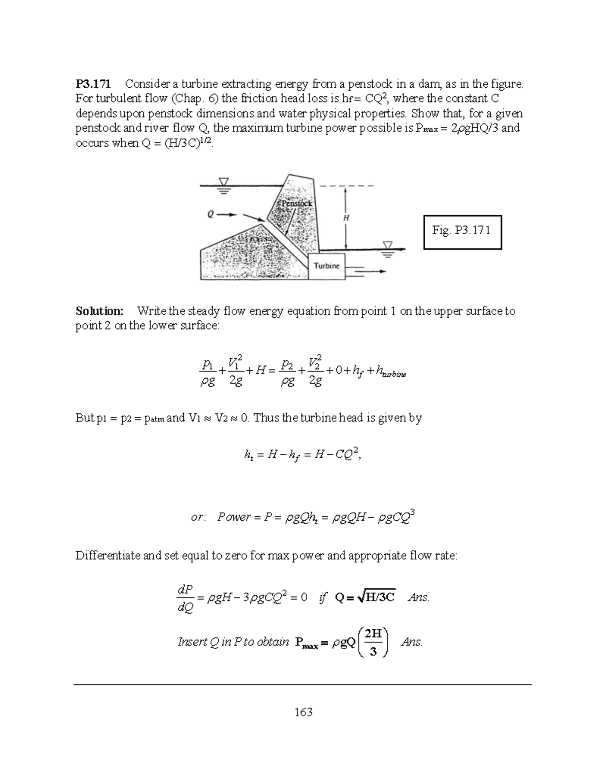 P3.171 Turbine Power Extraction Analysis - White Solutions Manual - Studocu