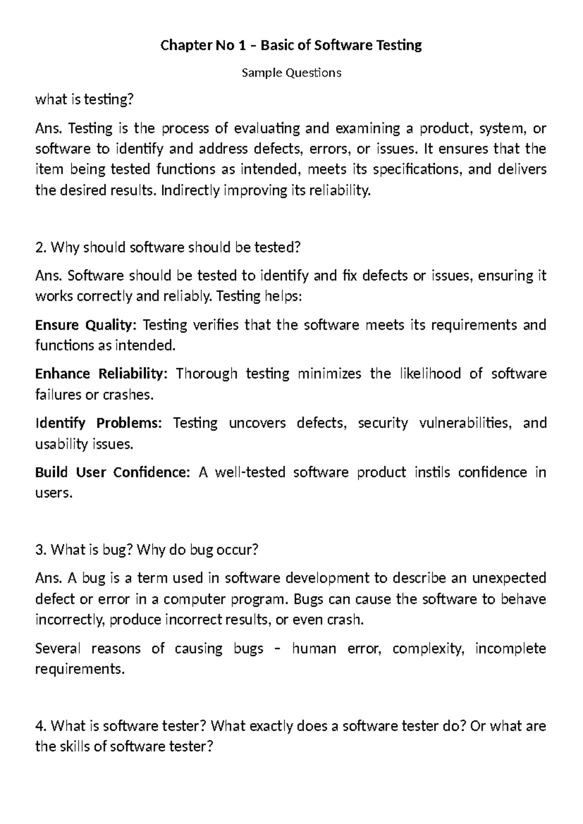 Chapter 1: Basics of Software Testing - Key Concepts and Principles ...