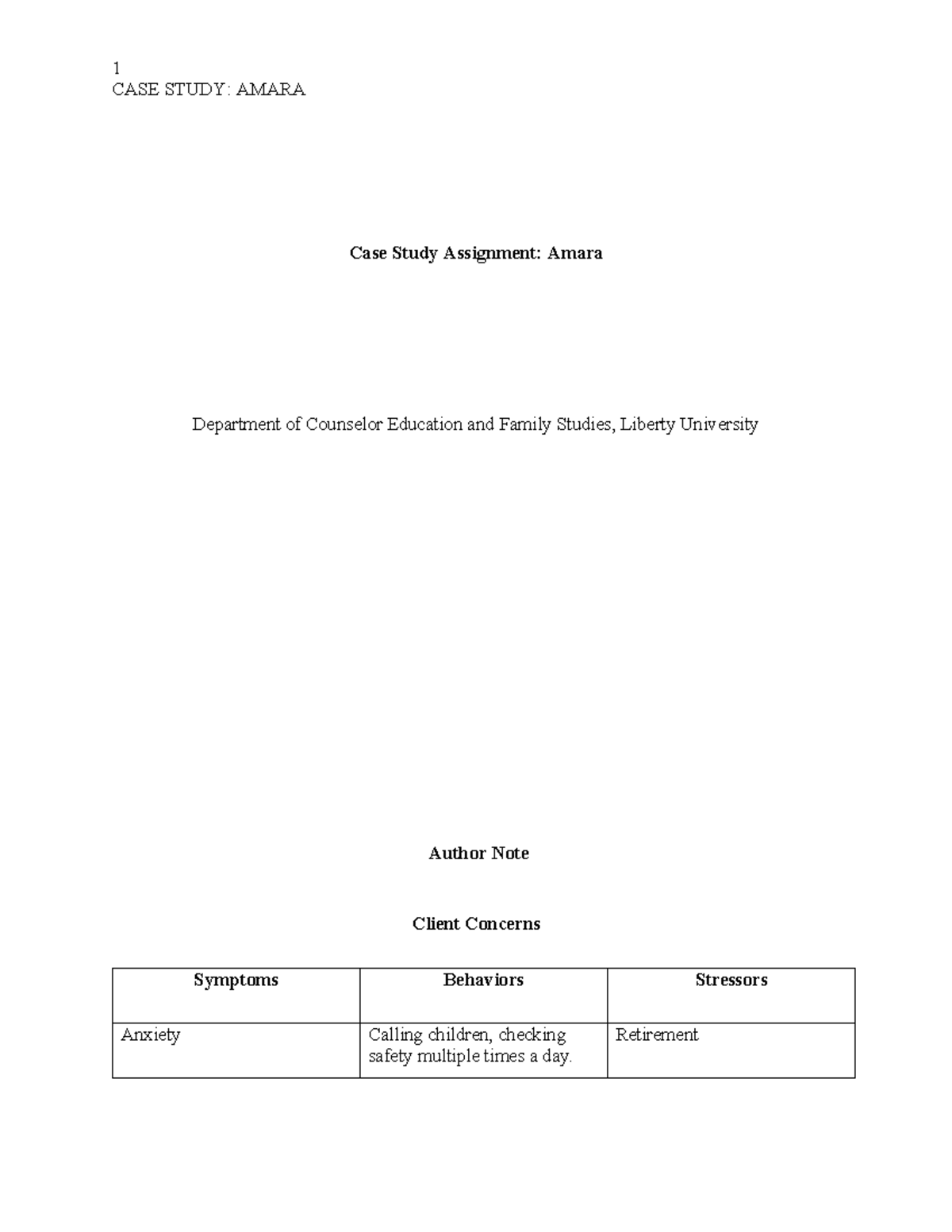 Case Study: Amara's Struggle with Generalized Anxiety Disorder (GAD ...