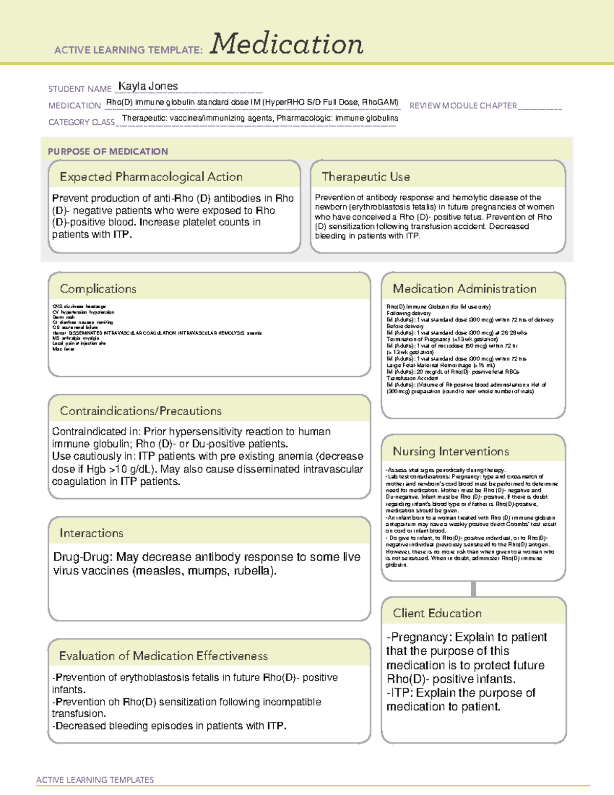 - Rho GAM - med card for OB lecture. rhogram injection - ####### ACTIVE ...