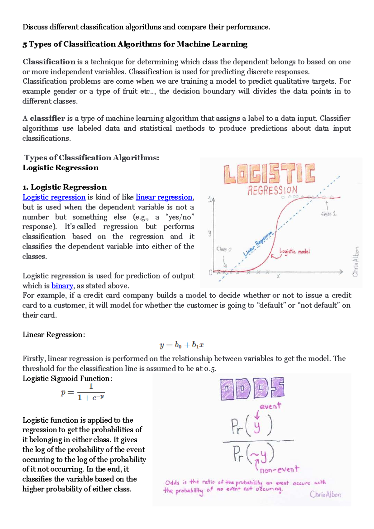Classification Algorithms Overview: Performance Comparison and Types ...