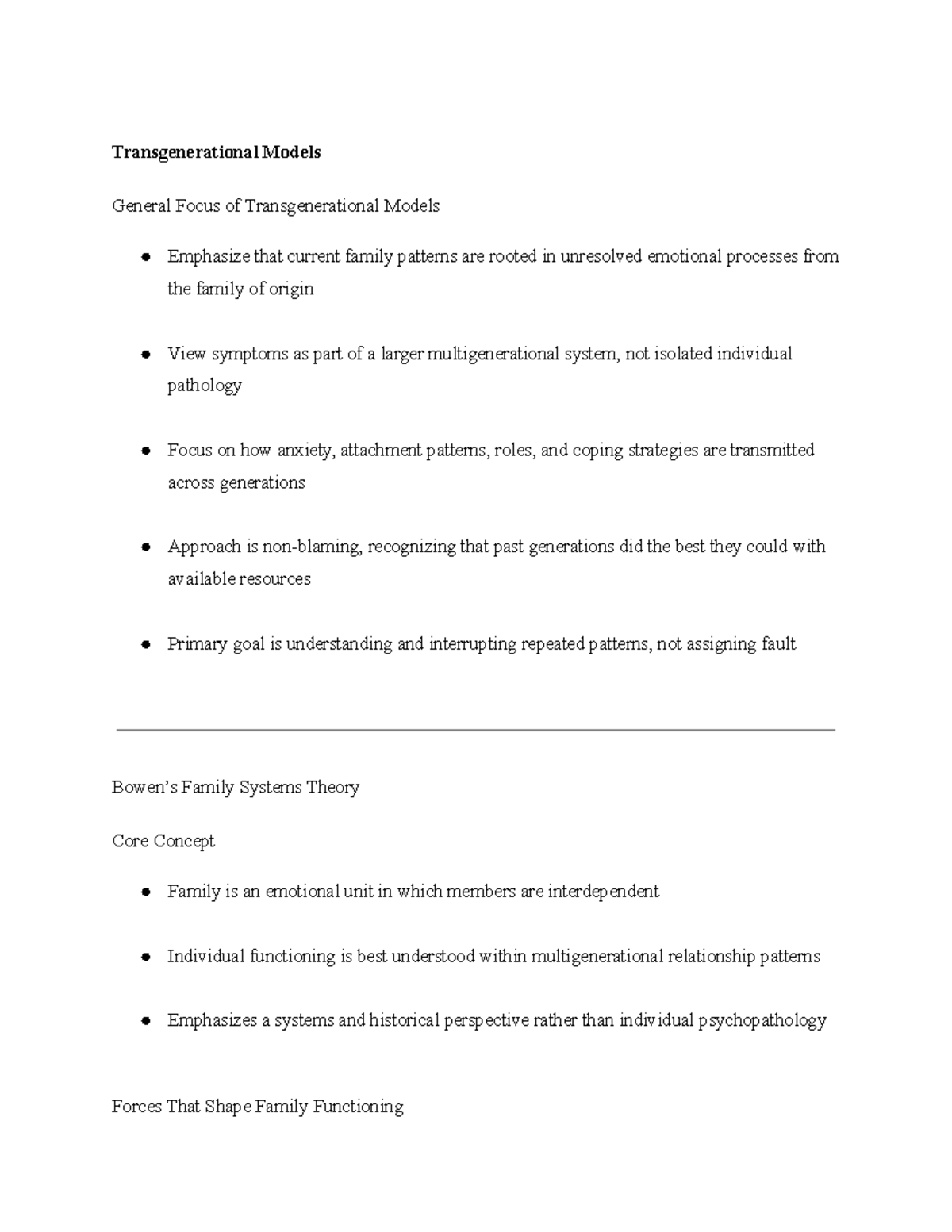 Transgenerational Models in Family Therapy - Studocu