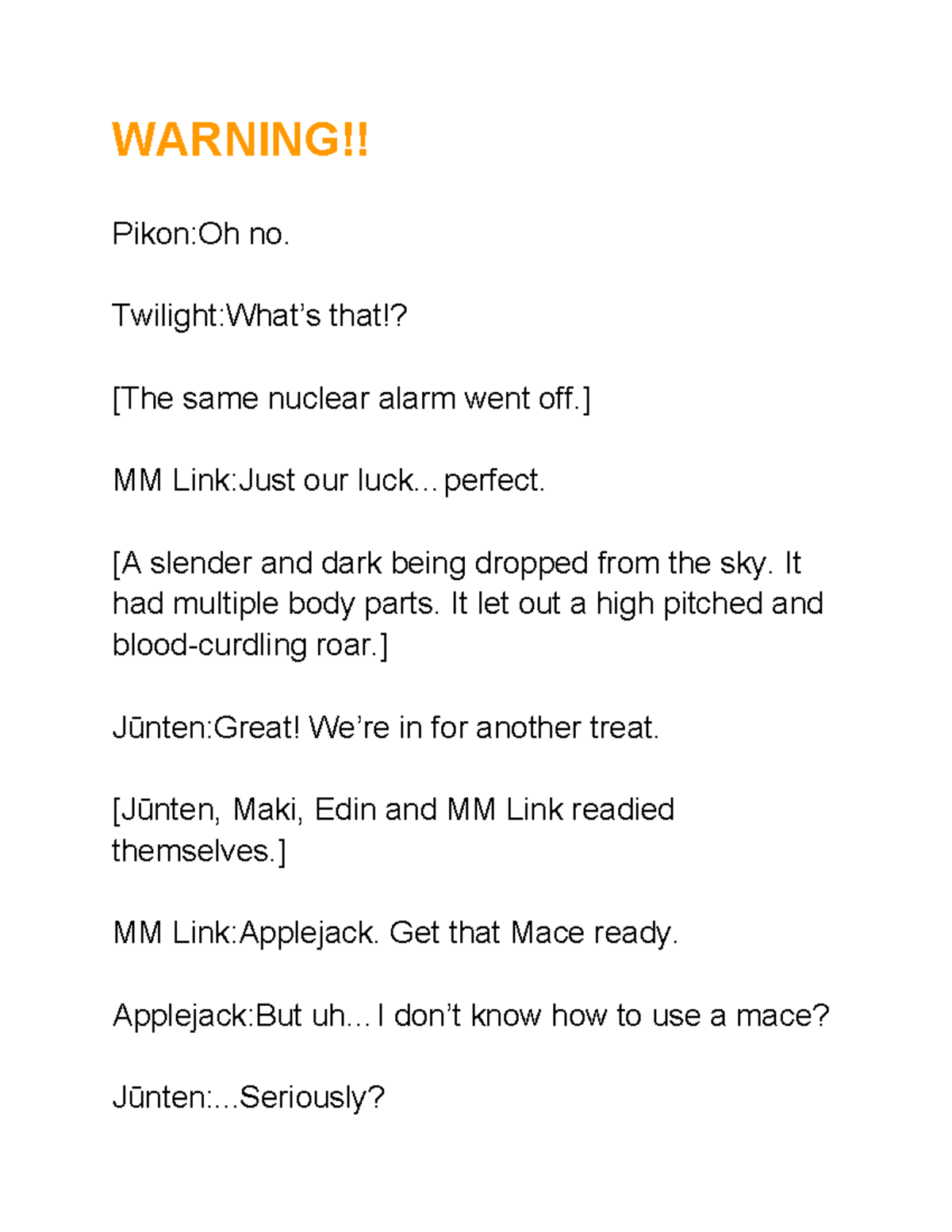 Final Script for MM Link: The Lake of Youth Adventure (Course Code ...