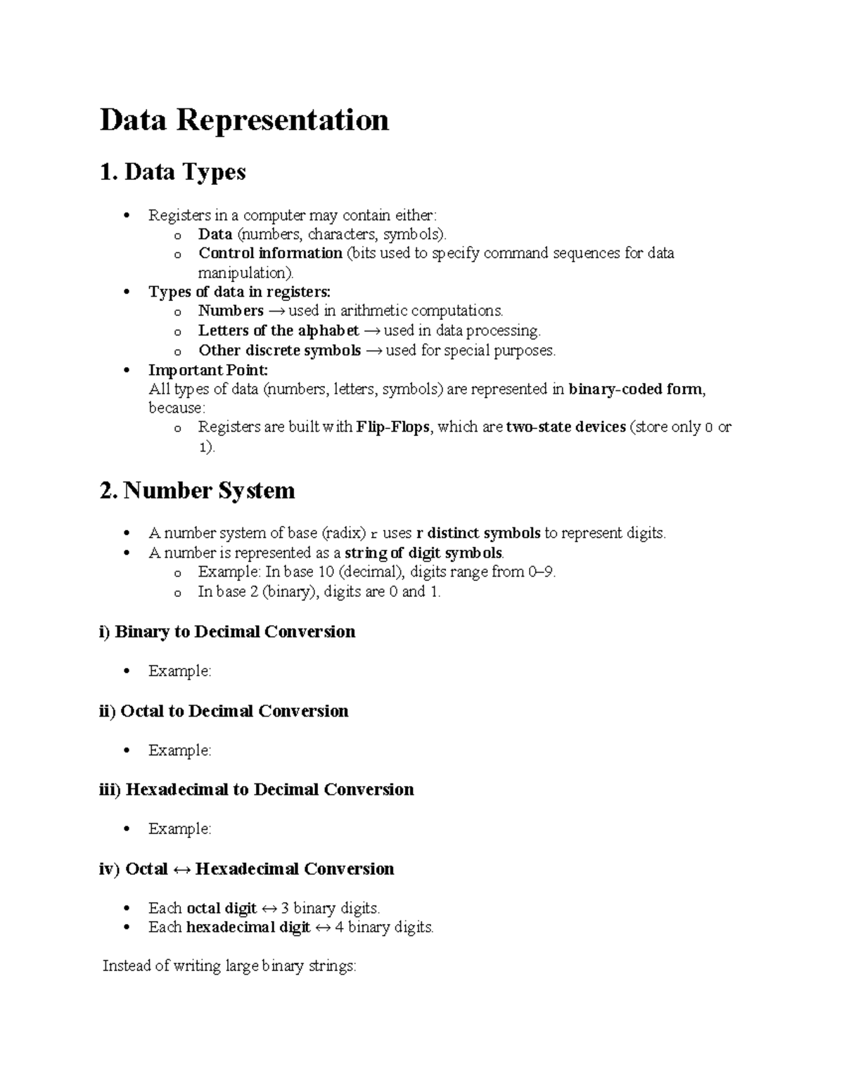 Data Representation Concepts - Unit-3 Overview - Studocu