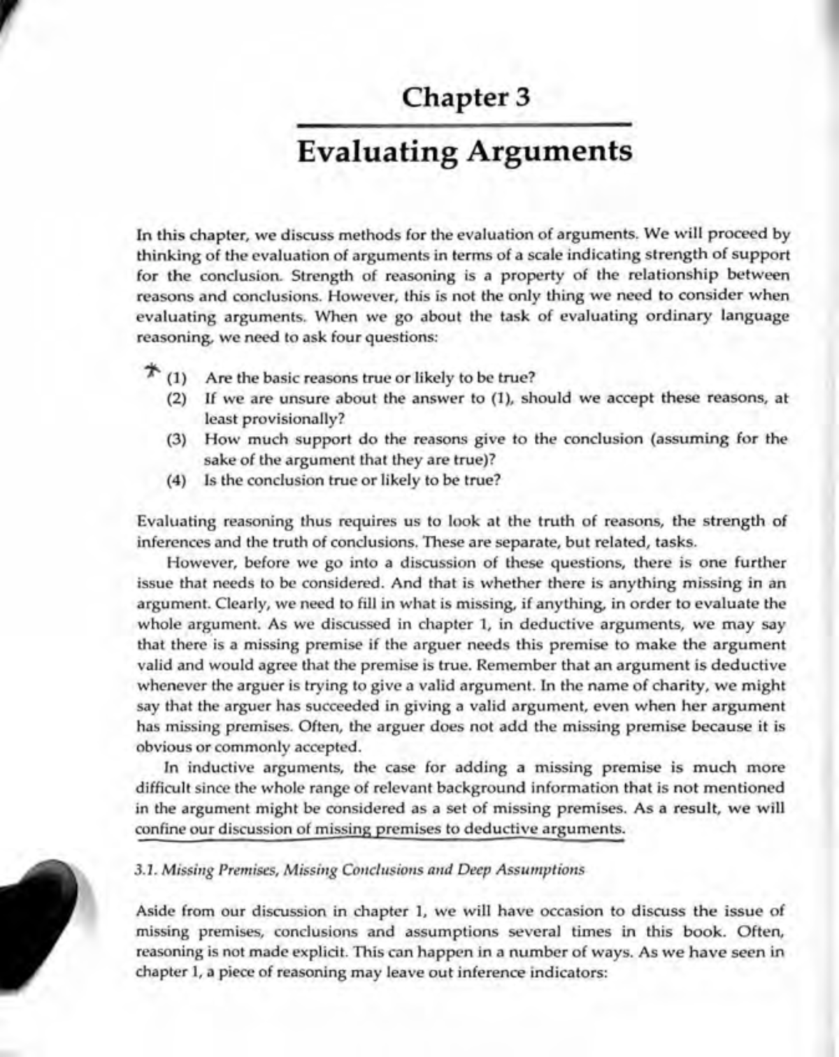 CTR 101 Chapter 3: Evaluating Arguments and Reasoning Techniques - Studocu