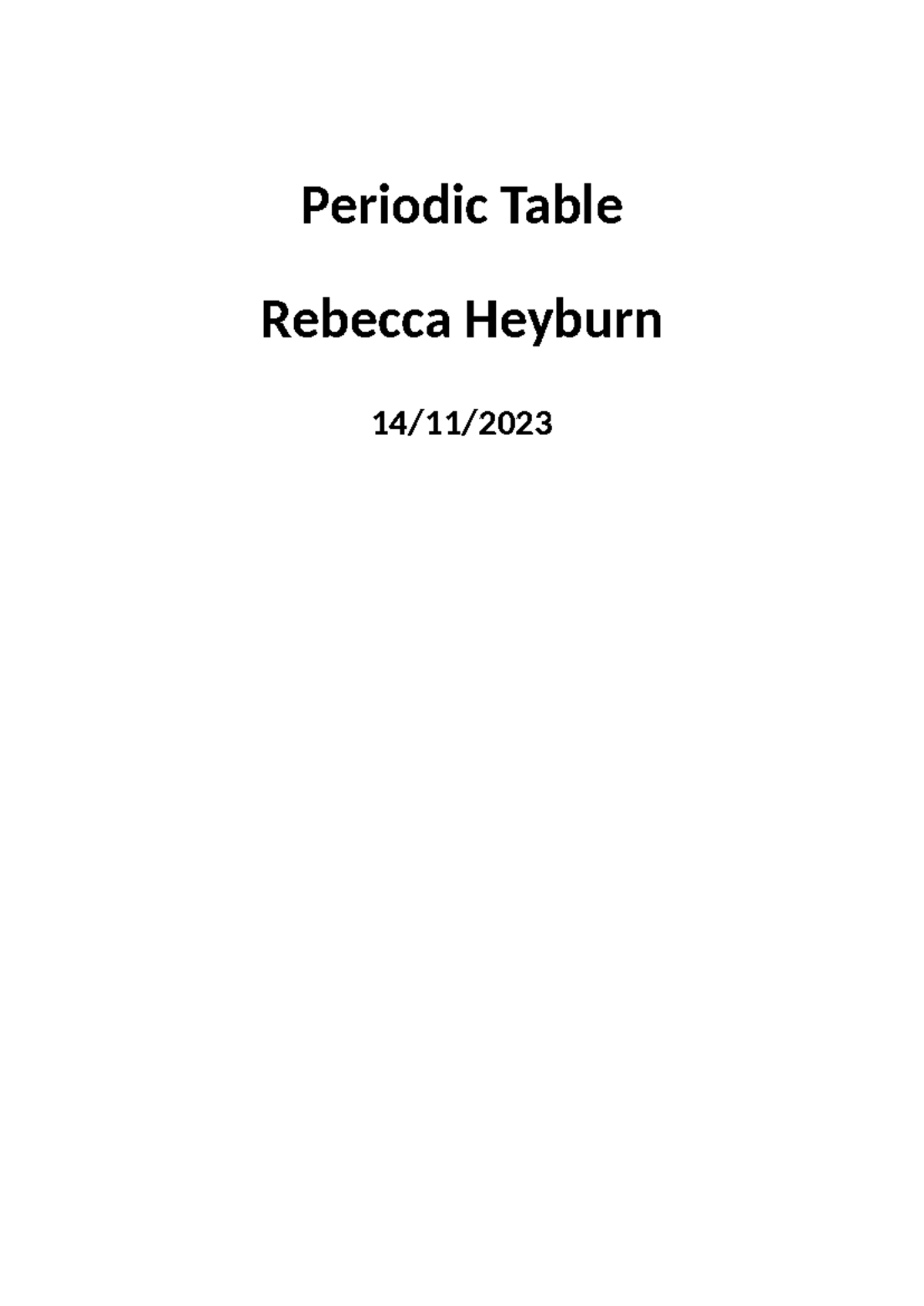 Periodic Table Insights: A Deep Dive into Key Trends and Concepts - Studocu