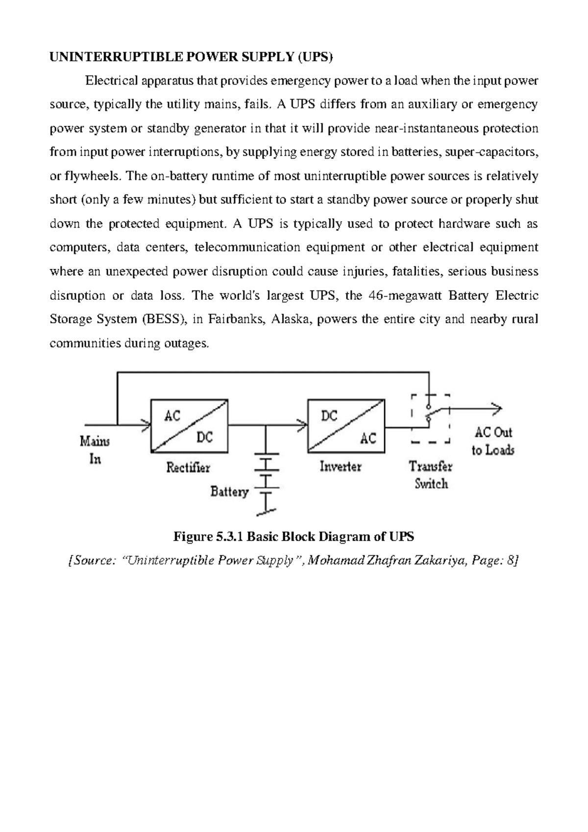 UPS Overview: Types, Functions, and Applications in Power Supply - Studocu