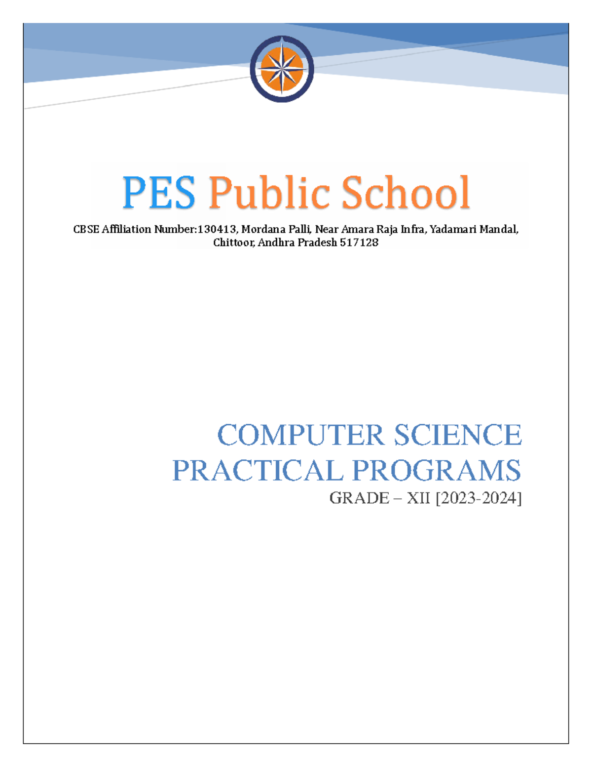 Grade 12 Computer Science Lab Manual: Practical Programs & Exercises ...