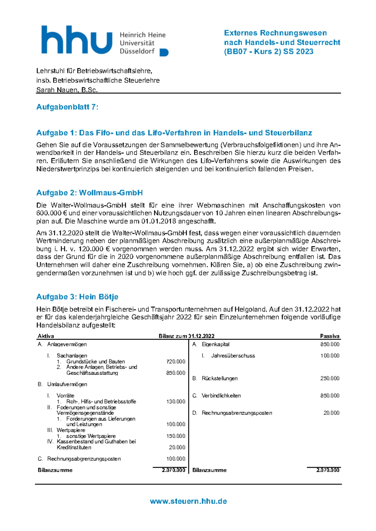 BB08 Übung VL3 Lösungen zu Kostenrechnung und Kostenmanagement - Studocu