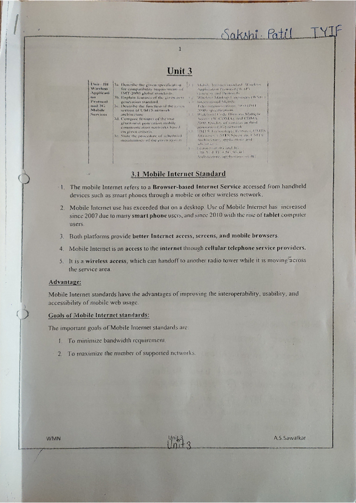 Wmn chp-3 notes - Artificial Neural Network - Studocu