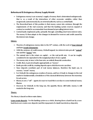 [Solved] A mechanistic model of bank deposit determination - Macro ...