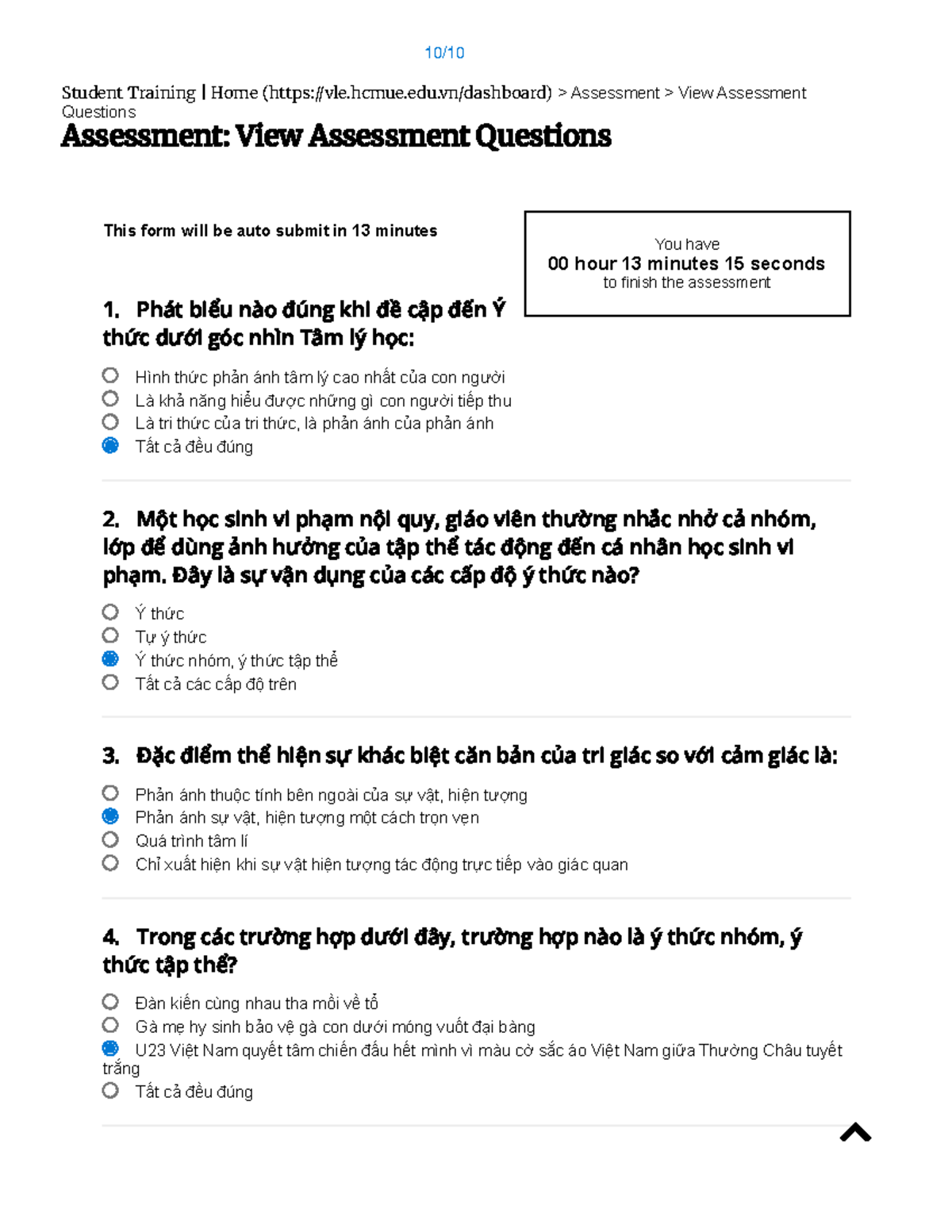 C3 10-10 - Student Training Home Assessment Questions - Studocu