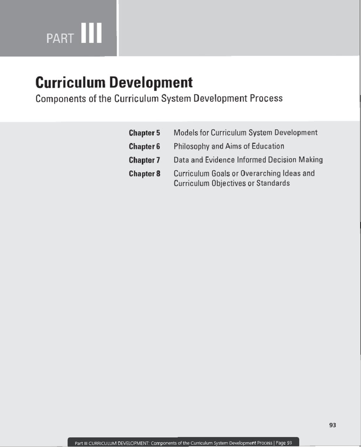 Curriculum Development: Models and Components for Systematic Progress ...