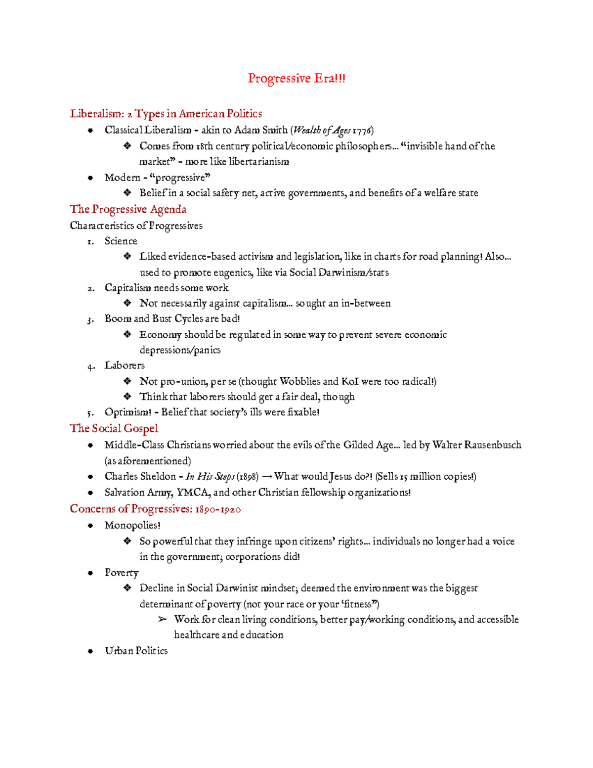 APUSH Notes: Progressive Era Foreign Policy Overview - Studocu