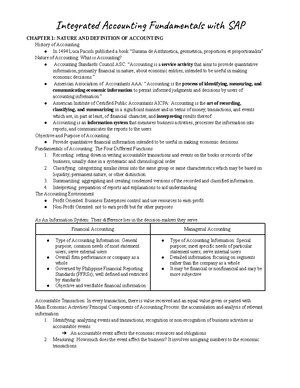 Integrated Accounting Fundamentals (Ch. 1-8 Notes for Review) - Studocu