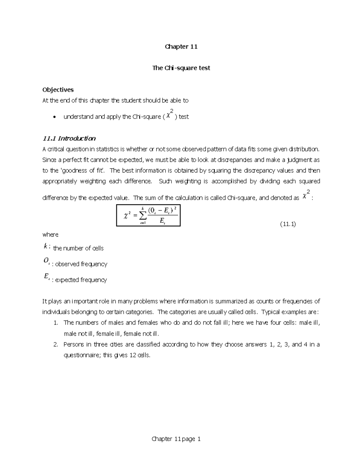 12. Chapter 11 - Tut questions - Chapter 11 The Chi-square test ...