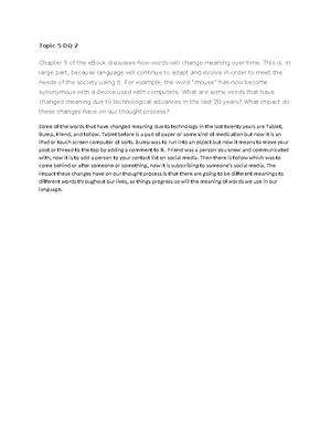 Topic 5 DQ 2 - DQ Answer - Topic 5 DQ 2 Go to Discussion Start Date Dec ...