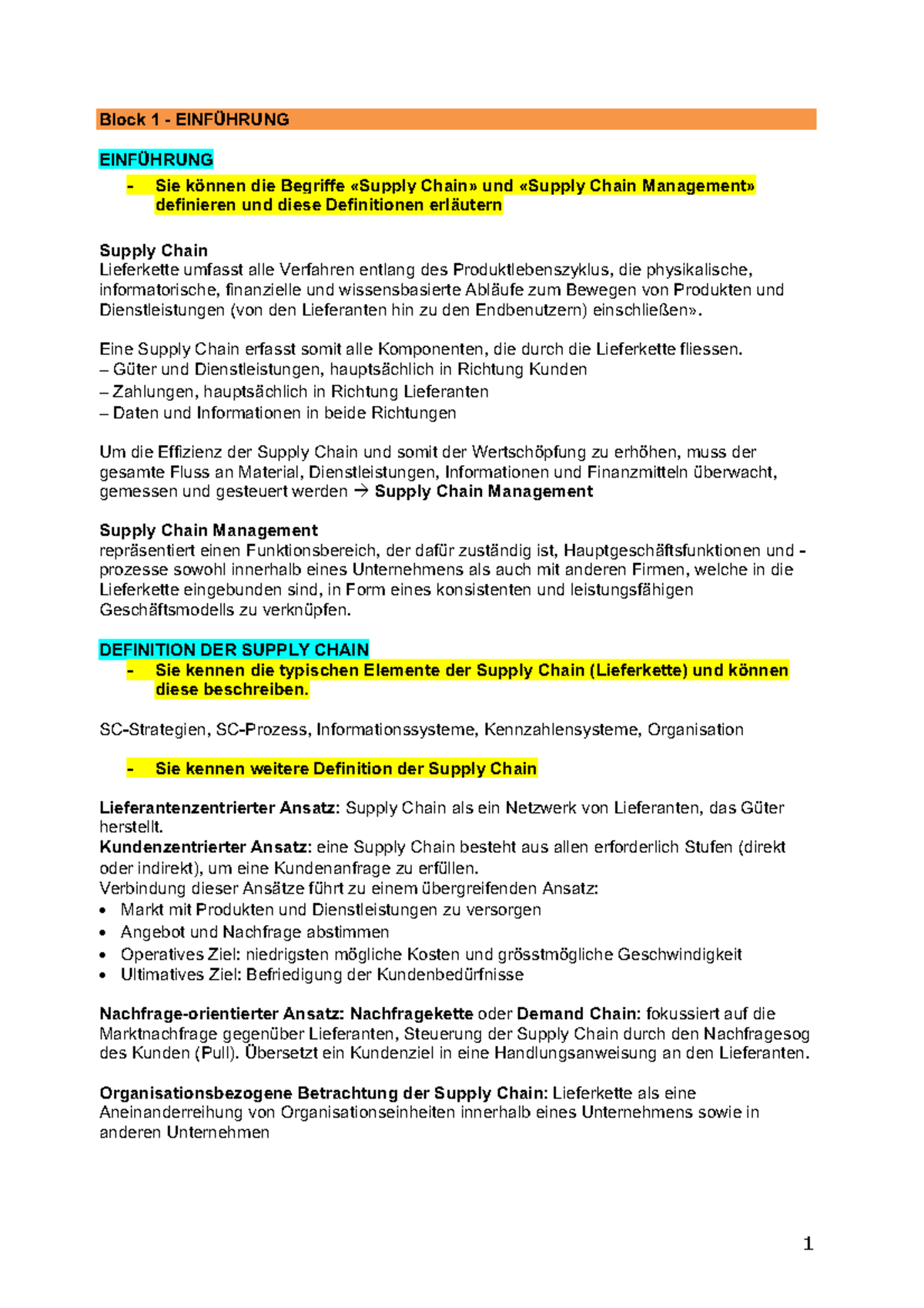 Supply Chain Management: Grundlagen und Strategien (SC123) - Studocu