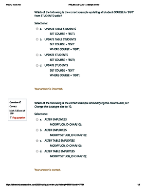 Data Structures and Algorithms Prelim Exam - This member function ...