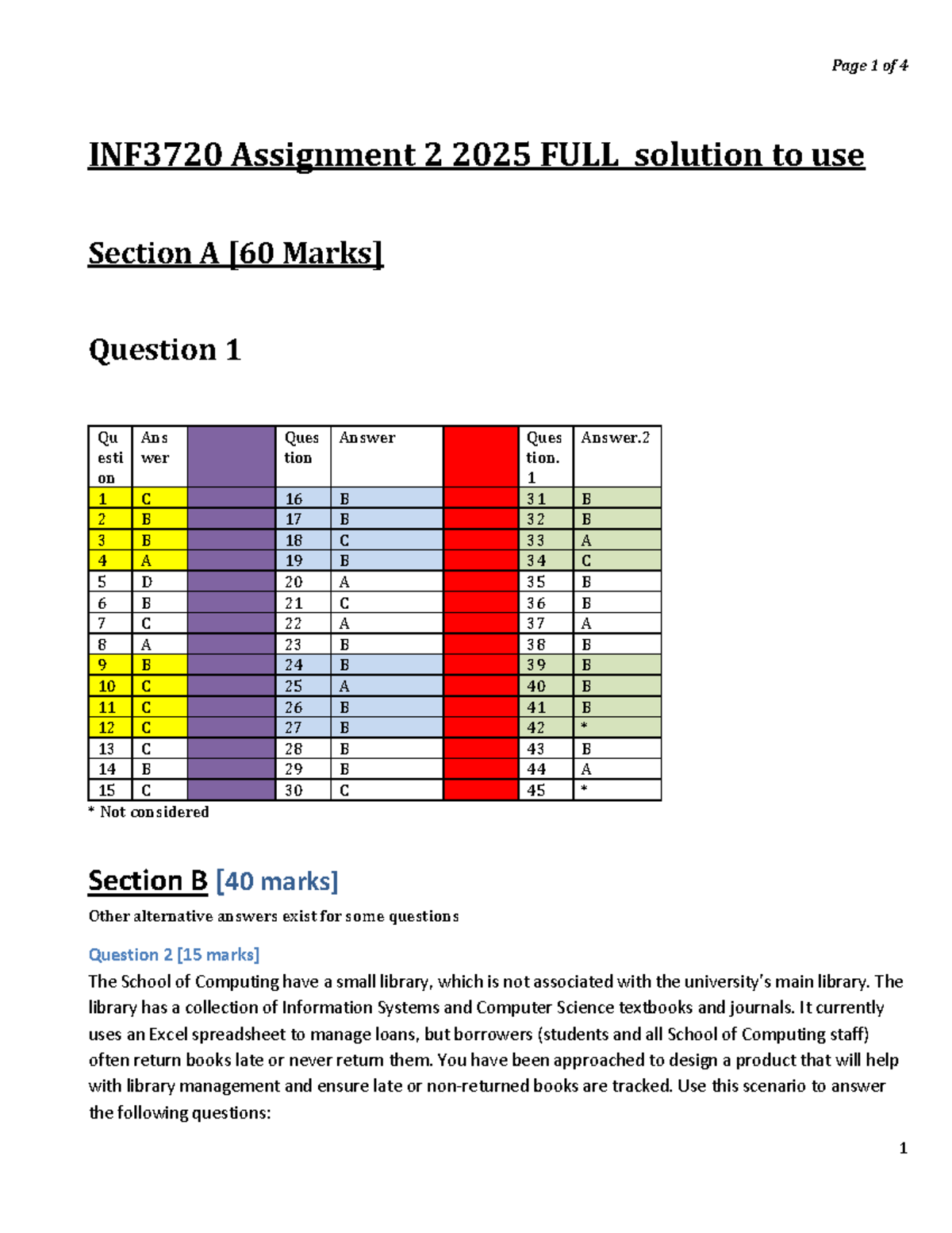 INF3720 Assignment 2 2025 - Complete Solutions and Insights - Studocu