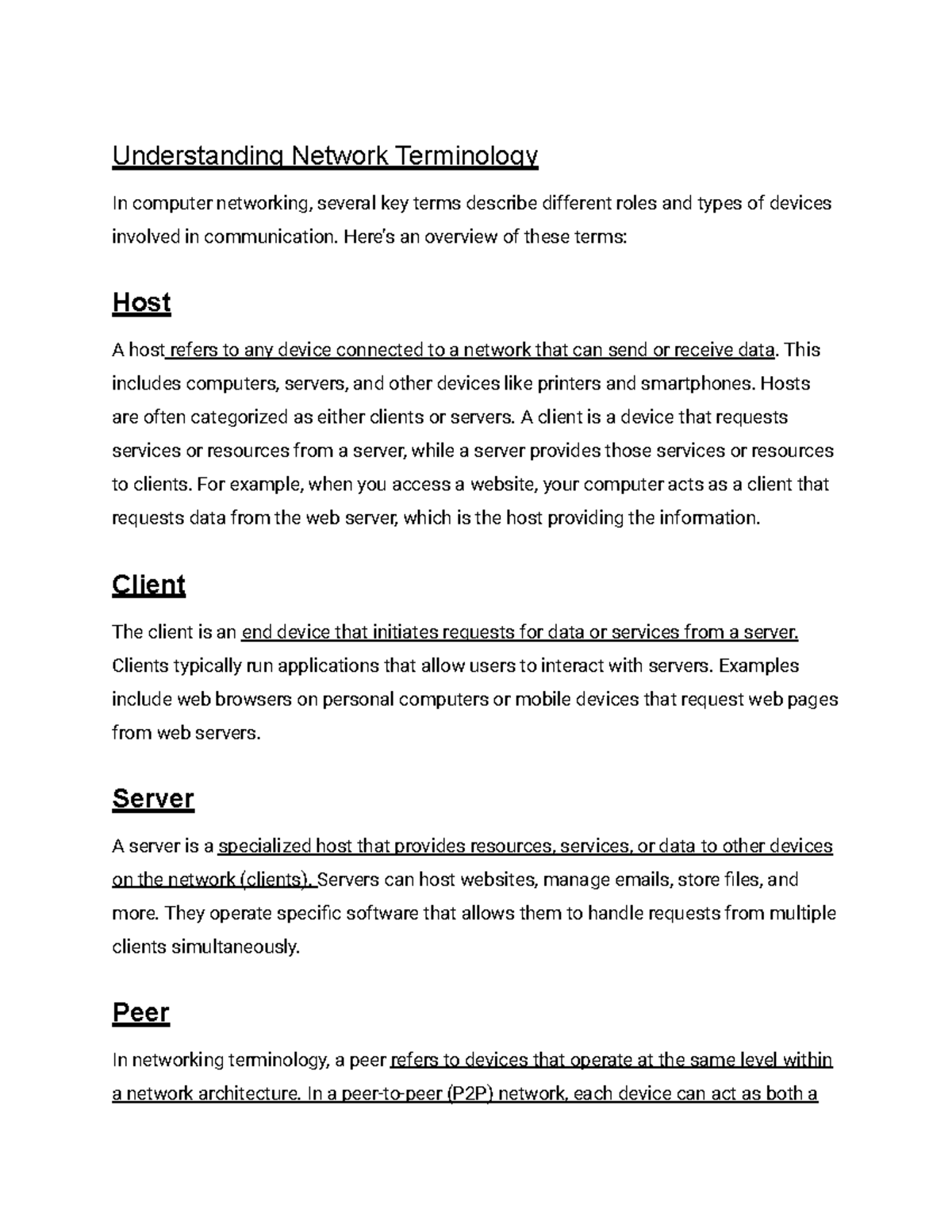 Itep 207-1 - Key Networking Terminology Overview Notes - Studocu