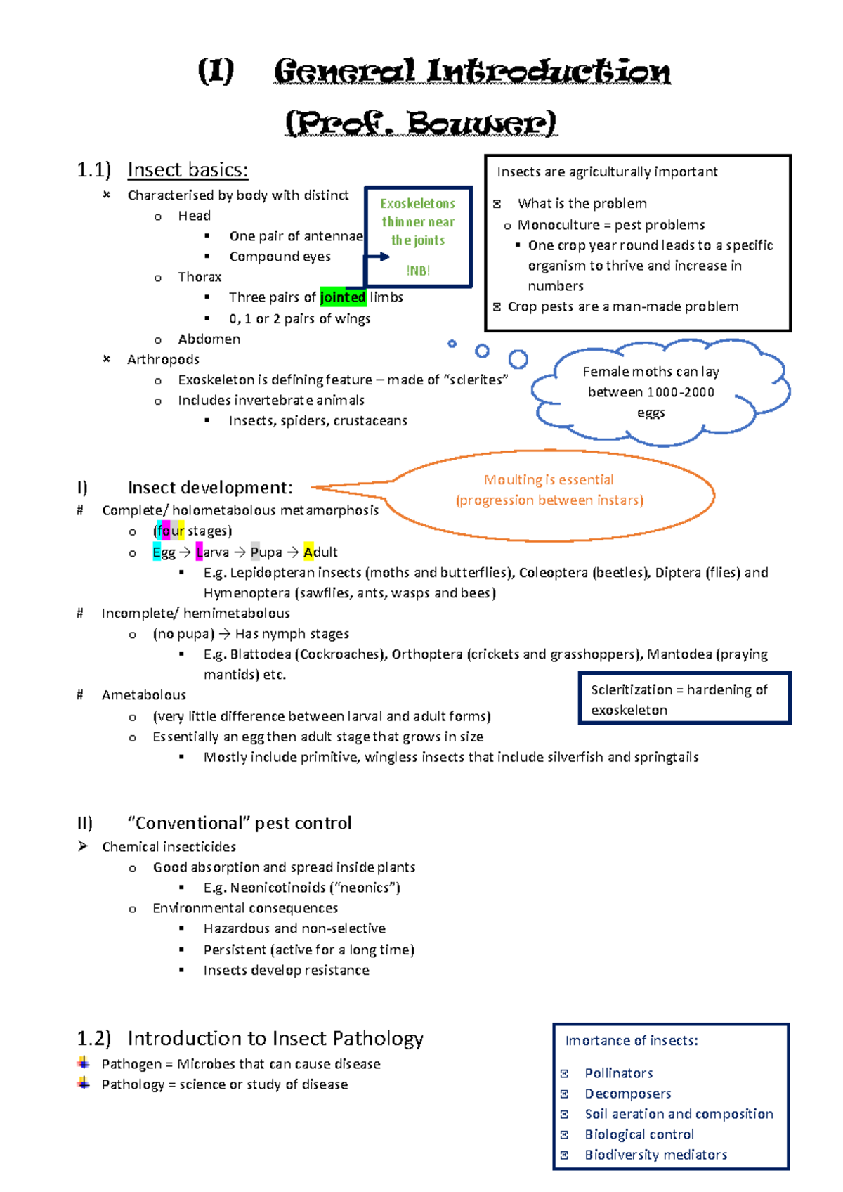 Insect Pathology: Key Concepts and Bacillus thuringiensis (BIO101 ...