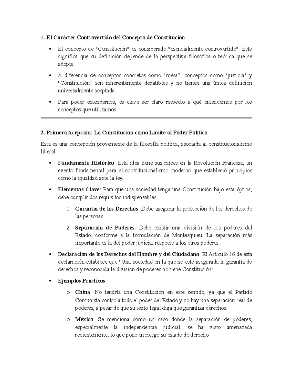 Apunte Clase 2: El Carácter Controvertido de la Constitución - Studocu